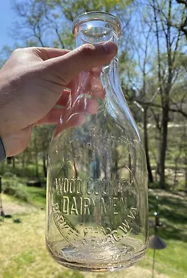 Wood County Dairymen Parkersburg WV West Virginia Milk Bottle • $99.99