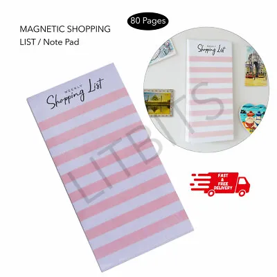 £2.95 • Buy Magnetic Shopping List Pad Notepad | 80 Tear Off Pages Fridge Memo Meal Planner