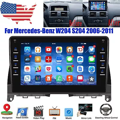 For 2006-2011 Mercedes Benz C Class W204 Android 13 Car Stereo Radio GPS Navi BT • $137