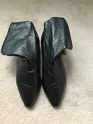 Via Spiga Black Super Soft Leather Light Weight  Italy Ankle Boots Sz 6.5 B • $30
