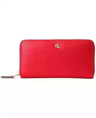 Lauren Ralph Lauren Smooth Leather Seasonless Continental Wallet - Red- NWOT • $75