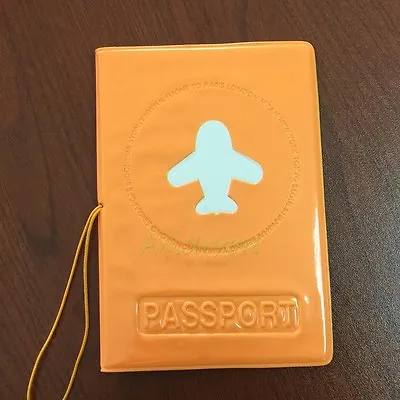 PVC ID Visa Card CASE Passport Holder Protect Cover For Journey Travel Orange • $8.99