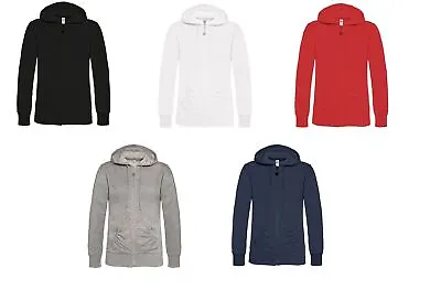 B&C Collection Women's Wonder Sweatshirt Ladies Zipped Light Hoodie BA471F • £9.99