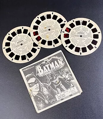 Viewmaster Reel  Batman With Robin The Boy Wonder Three (3) Reels & Booklet 1966 • $10