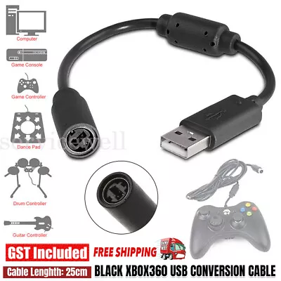 Breakaway Cable To PC USB Adapter Computer Cords For XBOX 360 Wired Controller • $10.35