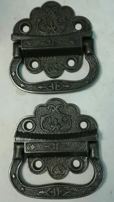 Antique Eastlake Tool Box / Chest Pulls Drop Handles Victorian Hardware Lot 2 • $115