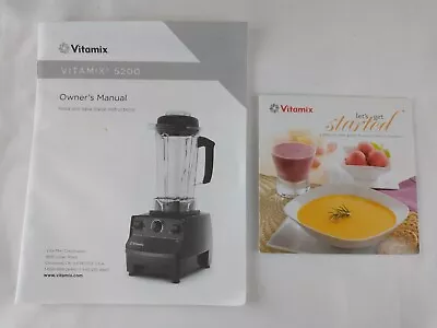 Vitamix Getting Started DVD W/ Recipes And  The Vita-mix 5200 Owner Manual 2012 • $13.99