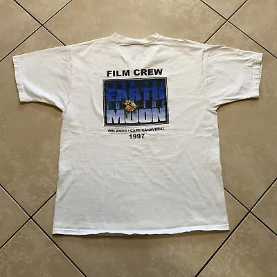 Vintage 1997 HBO From The Earth To The Moon Film Crew Promo TShirt L VTG Orlando • $29.95