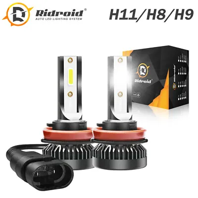 Mini H11 LED Headlight Kit H9 H8 1600W 280000LM High Low Beam Bulb HID Fog Light • $8.99