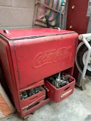 Vintage Retro Coke Cola Ice Chest Cooler Box • £750