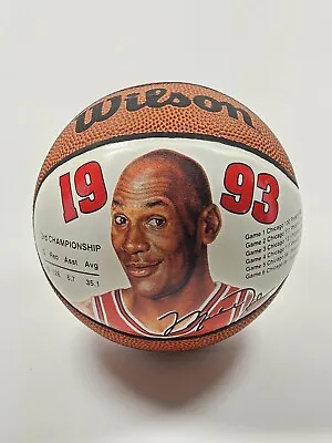 1993 Michael Jordan Chicago Bulls Wilson Limited Edition Mini Litho Basketball • $19.99