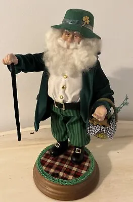 CELTIC IRISH Christmas SANTA Music Box Plays 8 Christmas Songs - Moves - Tested • $25