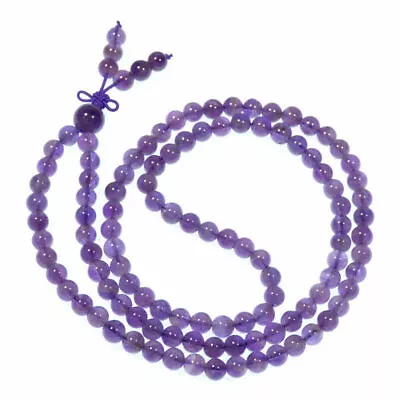 6mm Natural Buddhist 108 Beads Prayer Healing Mala Stretchy Bracelet/ Necklace  • $8.99