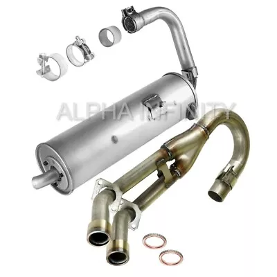 Exhaust Muffler And Exhaust Pipe W/Gaskets For Yamaha Rhino 660 2004-2007 YXR660 • $355.99