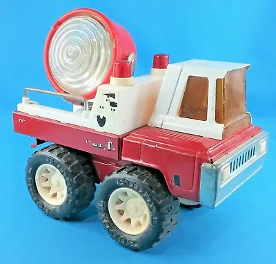 Buddy L Vintage Fire Dept Fire Truck Red W/Spot Light Pressed Steel Japan 8  • $25