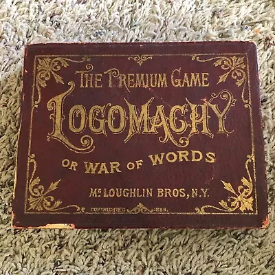 The Premium Game LOGOMACHY Or War Of Words - McLoughlin Bros. New York - 1889 • $9.99