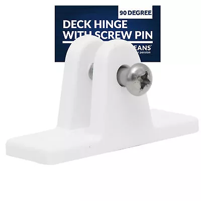 Marine Bimini Top 90 Degree Deck Hinge With Screw Pin White Nylon FO1879 • $1.70