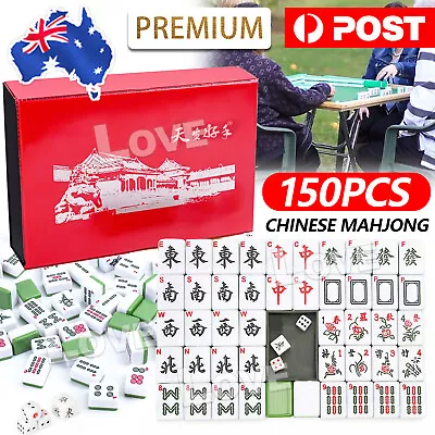 Large MahJong Heavy Duty 144 Tiles Set With Sign Play Game Box • $35.95