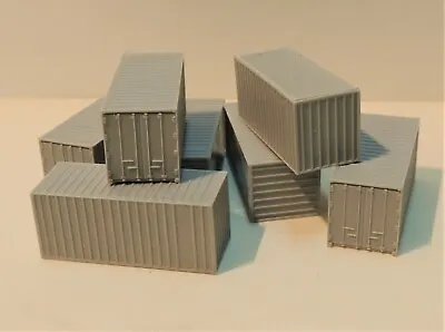 20' Ribbed Containers - 7/set - N Scale: Fnr-2220 • $7.75
