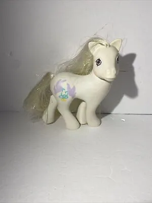 G1 My Little Pony BRIDAL BEAUTY Wedding 1989  Purple Doves White Glitter Hair • $11.40