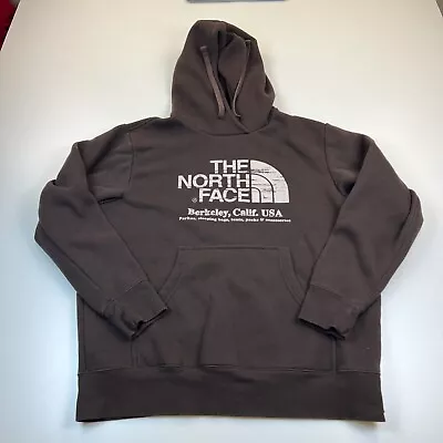 The North Face Hooded Sweatshirt Mens Large Brown Hoodie Pullover Casual • $19.99