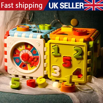 1-2 Years Old Boys & Girls Holiday Baby Activity Cube Toddler Toys 6 In 1 • £6.69