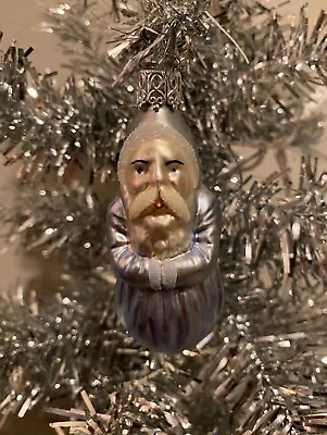 Vintage Inge Glas Silver Santa Father Christmas Ornament • $23.95