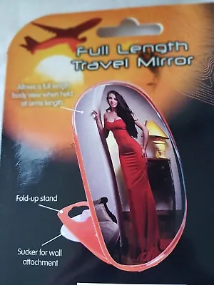 Sentinel Mirror Full Length View Hand Held Travel Camping Red Orange  • £5.99