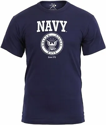 Navy Blue US Navy Emblem Official USN NAVY Since 1775 T-Shirt • $18.99