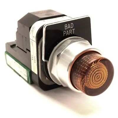 Allen Bradley 800T-PA16 AP Pushbutton W/ 800T-XAP & 40171-00201 120v AC Amber • $79