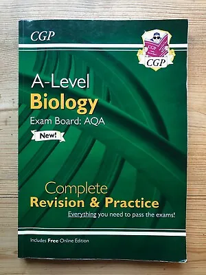 A-level Biology AQA Complete Revision & Practice Book 2018 Current Edition • £5.50