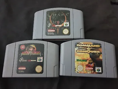 Nintendo 64 (N64) Quakecommand And Conquermortal Kombat4 Tested Working PAL • $121