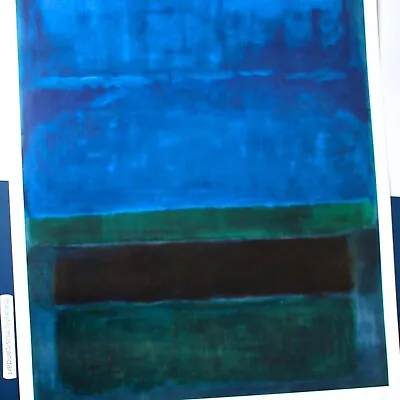 Mark Rothko Original Deep Blue Brown Large Museum Poster Mint • $200