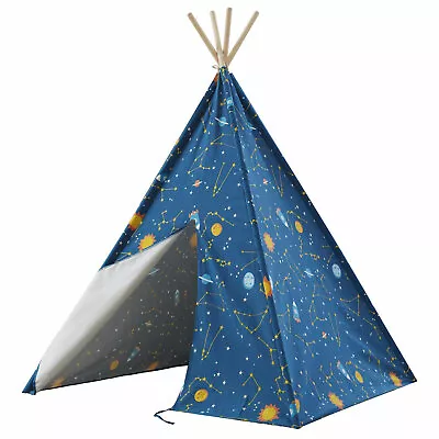 Wonder&Wise Glow In The Dark Starry Sky Indoor Kids Foldable Canvas Teepee Tent • $65.99