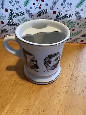 Mustache Cup Mug Porcelain  Design Is 5 Mustachioed Men • $12