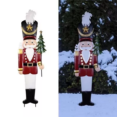 Alpine 9086253 3 Ft. LED Nutcracker Christmas Stake Yard Decor Warm White • $21.56