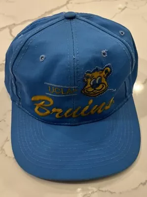 Vintage UCLA Bruins Bear Cap Hat Snapback Script - Blue American Needle • $20