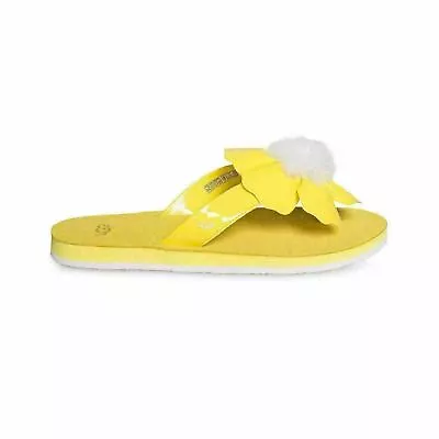 Ugg Poppy Lemon Yellow Flip Flops Women's Flat Sandals Size Us 6/uk 4/eu 37 New • $38.49