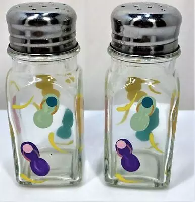 Hand Painted Artist Signed Flip Flops On Glass Salt And & Pepper Shakers • £19.29