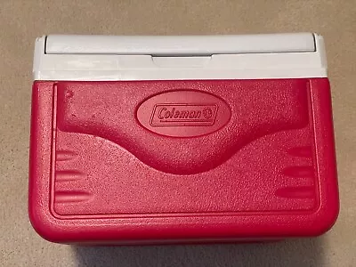 IMMACULATE - Vintage Red Coleman Flip Lid Personal Mini Cooler 5QT Lunch Box • $25