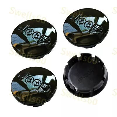 4 Pcs Jeep Wheel Center Hub Cap Black Mirror 55mm 2.2  Fit 2002 - 2011 • $21.88