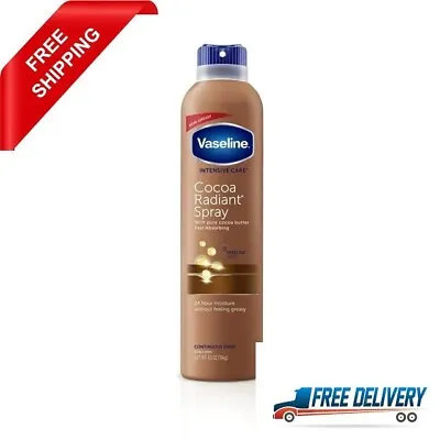 Vaseline Intensive Care Radiant Moisturizer Non Greasy Spray Body Lotion Cocoa • $10.40