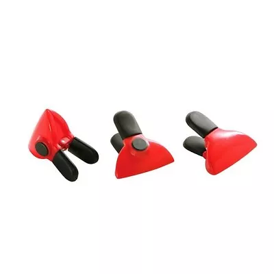 Set Of 3 Red Magnetic Fridge Magnet Memo Food Clips • £7.45