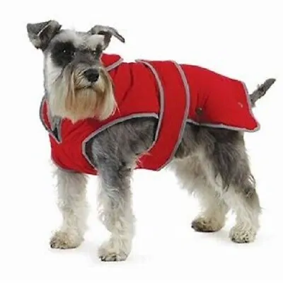 Ancol Muddy Paws Dog Puppy Red Coat All Weather Waterproof Reflective Jacket • £18.99