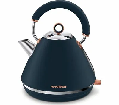 £29.99 • Buy Morphy Richards Accents Pyramid Kettle Midnight Blue & Rose Gold 102039 GRADED