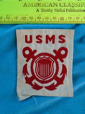 United States Maritime Service Patch With Red Anchors • $7.99