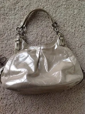 $99.99 • Buy Coach Bag Shimmer Putty Style 15727