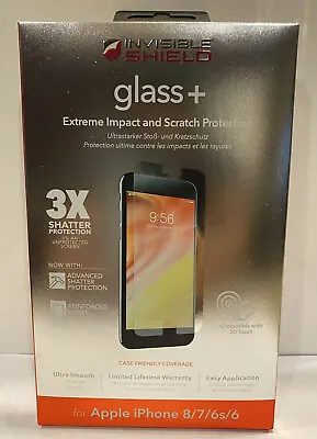 ZAGG Invisible Shield Glass+Extreme Impact & Scratch Protection IPhone 8/7/6s/6 • $11.99