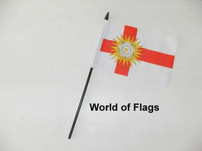 WEST RIDING Of YORKSHIRE FLAG 6  X 4  SMALL HAND WAVING Crafts Table Display  • £4
