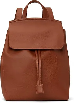 Matt & Nat Vegan Handbag - Mumbai Small Backpack In Chai • £52